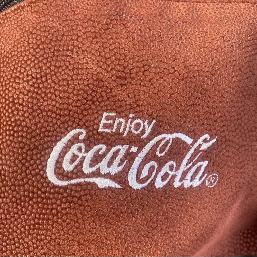 Rare 90s Textured Coca Cola Basketball Shaped Novelty Gym Bag